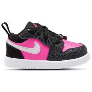 Jordan Air Jordan 1 Low SE - Girls' Toddler - Black/Pink/White