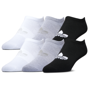 adidas Originals Superlite No Show 6PK Socks - Men's - Heather Grey/Black/White