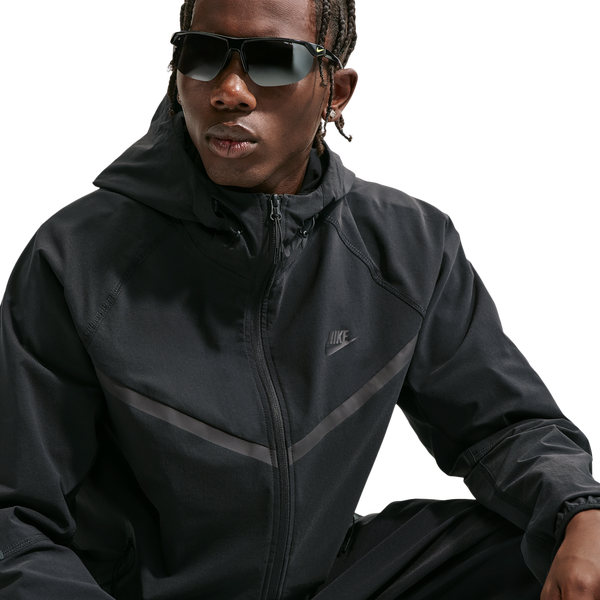 Nike Drifit Tech Woven Windrunner FZ Jacket - Men's - Black/Black/Black - Image 3