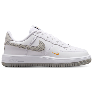 Nike Air Force 1 Low - Girls' Preschool - Grey/White/Orange