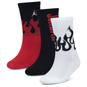 Jordan Retro 3 Pack Crew Socks - Boys' Grade School - Red/Red