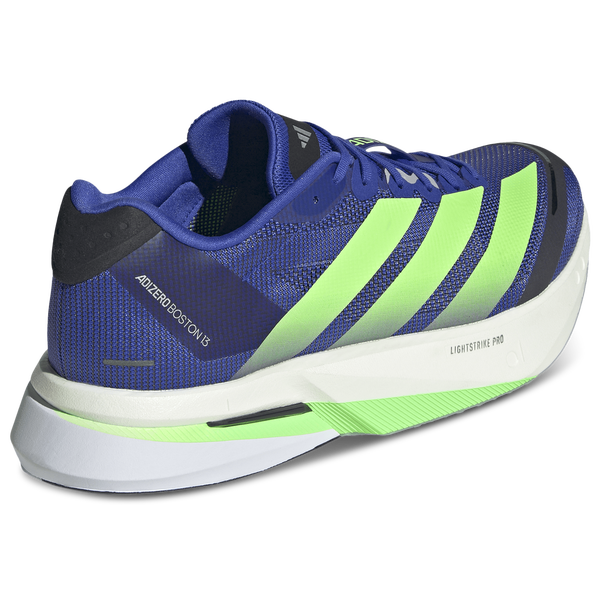 adidas Boston 13 - Men's - Lime Burst/Lucid Blue - Image 3