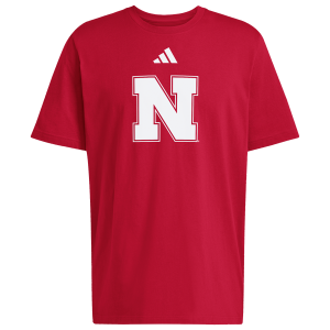 adidas College Logo Short Sleeve T-Shirt - Men's - Red