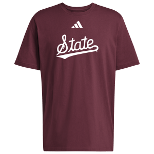 adidas College Logo Short Sleeve T-Shirt - Men's - Maroon
