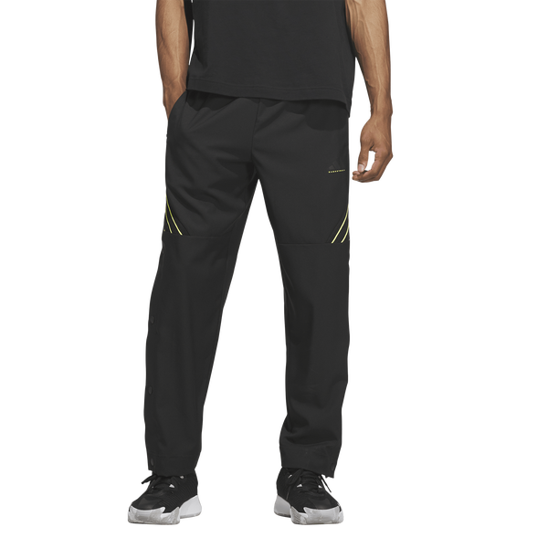 adidas CrazyLite Woven Basketball Pants - Men's - Solar Lemon/Black