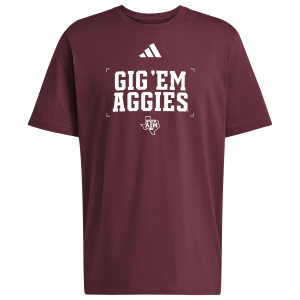 adidas College Slogan Short Sleeve T-Shirt - Men's - Maroon