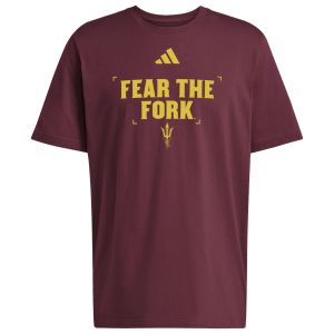 adidas College Slogan Short Sleeve T-Shirt - Men's - Maroon