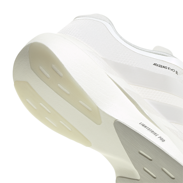 adidas adizero Evo SL Zipper - Women's - Core White/Zero Met/Orbit Grey - Image 6