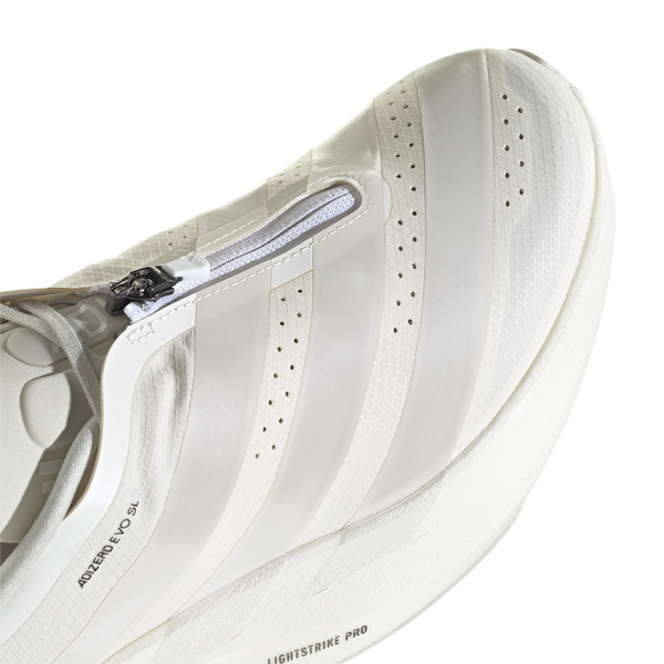 adidas adizero Evo SL Zipper - Women's - Core White/Zero Met/Orbit Grey - Image 7