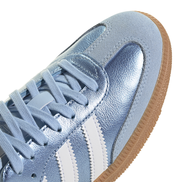 adidas Originals Samba - Girls' Grade School - Metallic Blue/Footwear White - Image 7