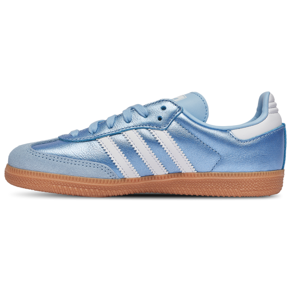 adidas Originals Samba - Girls' Preschool - Footwear White/Metallic Blue - Image 2
