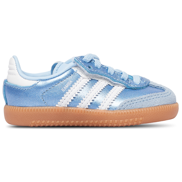 adidas Originals Samba - Girls' Toddler - Metallic Blue/Footwear White