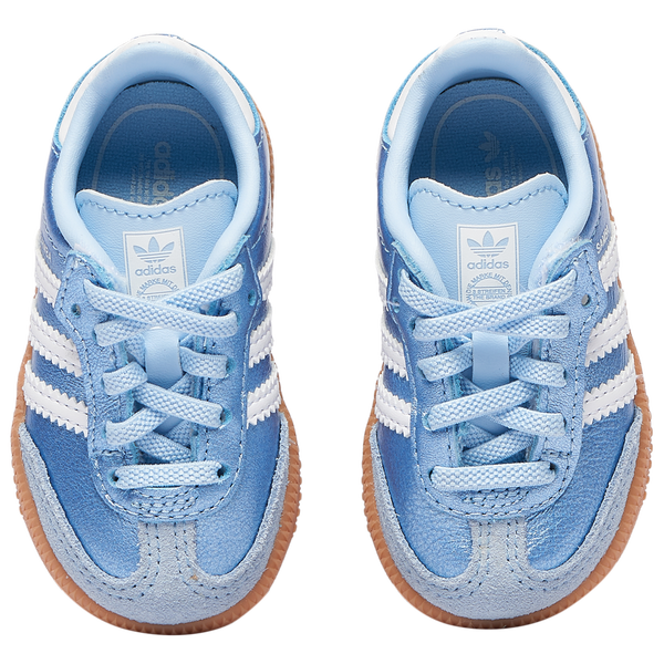 adidas Originals Samba - Girls' Toddler - Metallic Blue/Footwear White - Image 4