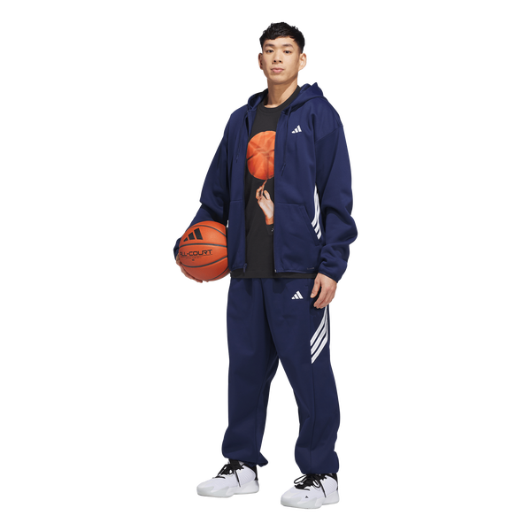 adidas Crazy Warm Fleece Pants - Men's - Team Navy Blue - Image 5