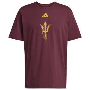 adidas College Logo Short Sleeve T-Shirt - Men's - Maroon