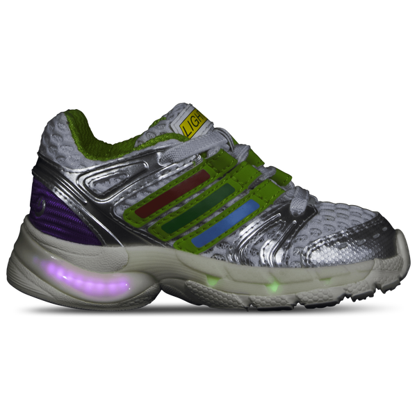 adidas Originals Control 5 - Boys' Toddler - Silver Mtlc/Solar Slime/Ftwr White - Image 9