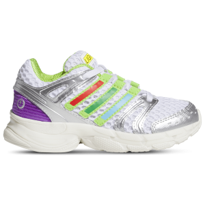 adidas Originals Control 5 - Boys' Preschool - Ftwr White/Solar Slime/Silver Mtlc