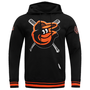 Pro Standard Baltimore Orioles Mash Up Rib Fleece PO Hoodie - Men's - Orange/Black