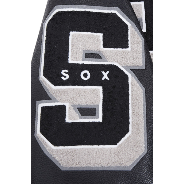 Pro Standard Chicago White Sox Mash Up Wool Varsity Jacket - Men's - Black/Gray - Image 8