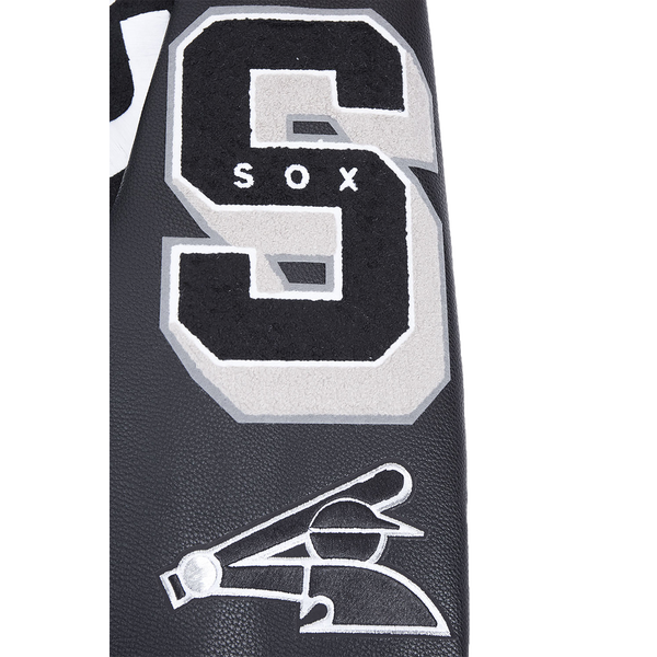 Pro Standard Chicago White Sox Mash Up Wool Varsity Jacket - Men's - Black/Gray - Image 9