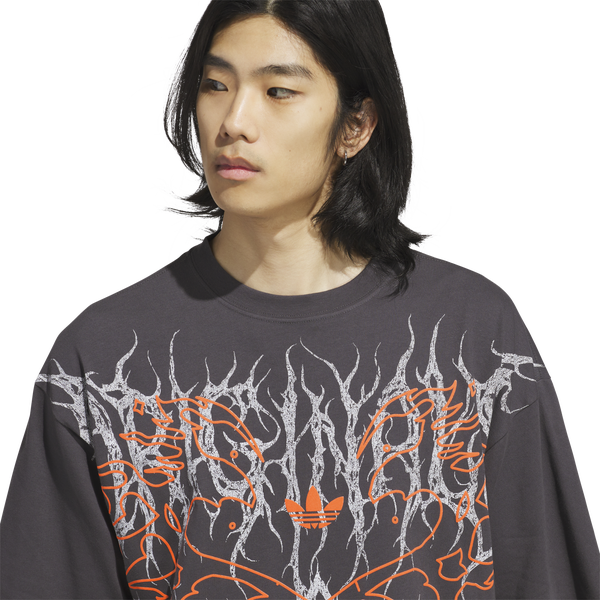 adidas Originals Metal Graphic Boxy T-Shirt - Men's - Utility Black/Solar Orange - Image 3