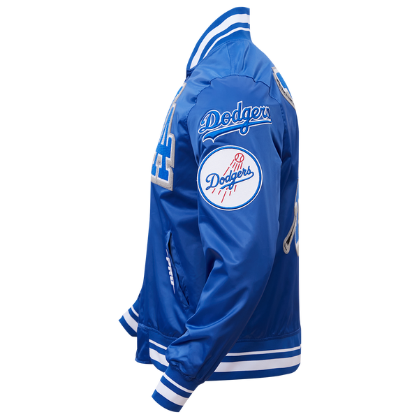 Pro Standard Los Angeles Dodgers Mash Up Rib Satin Jacket - Men's - Dodger Blue - Image 4