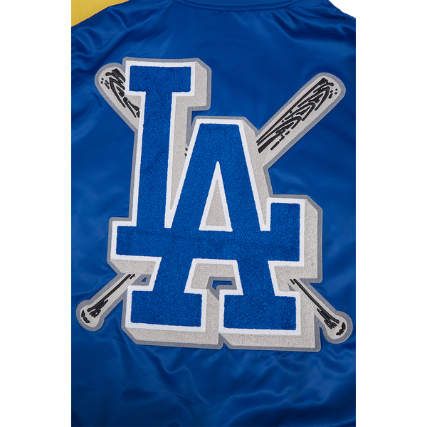 Pro Standard Los Angeles Dodgers Mash Up Rib Satin Jacket - Men's - Dodger Blue - Image 8