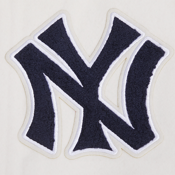 Pro Standard New York Yankees Retro Clssc Wool Varsity Jacket - Men's - Eggshell/Midnight Navy - Image 7