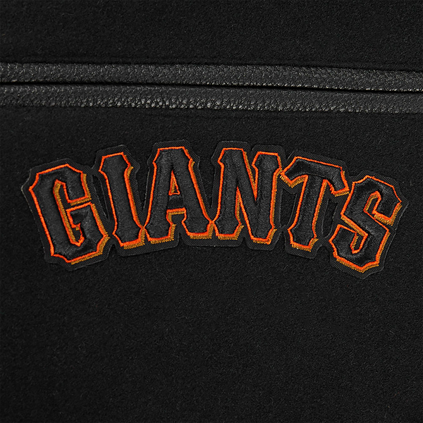 Pro Standard San Francisco Giants Mash Up Wool Varsity Jacket - Men's - Orange/Black - Image 5