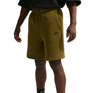 Nike Tech Fleece Shorts - Men's - Black/Olive Flak