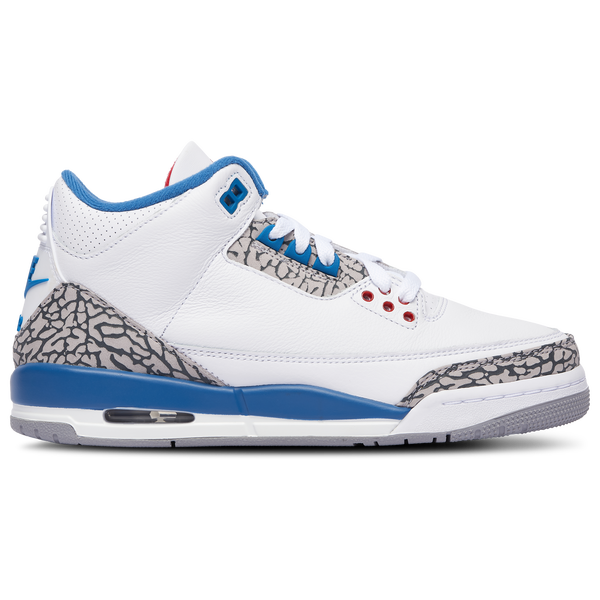 Jordan Retro 3 - Boys' Grade School - White/Varsity Red/True Blue