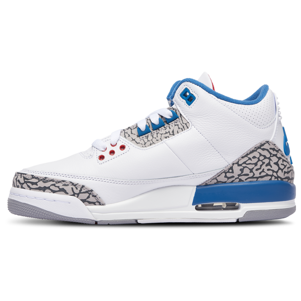 Jordan Retro 3 - Boys' Grade School - White/Varsity Red/True Blue - Image 2