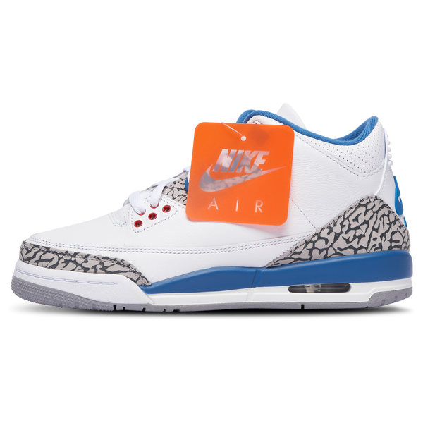 Jordan Retro 3 - Boys' Grade School - White/Varsity Red/True Blue - Image 3