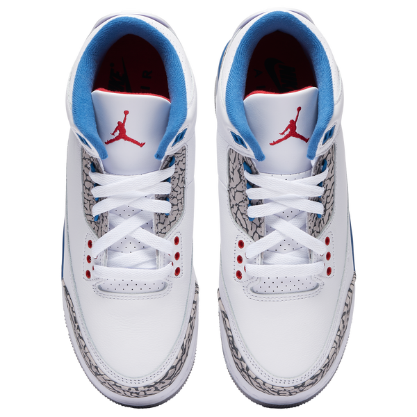 Jordan Retro 3 - Boys' Grade School - White/Varsity Red/True Blue - Image 5