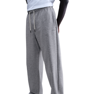 Nike Standard Issue Brushed Open Hem Pants - Men's - Dk Grey Heather/Black