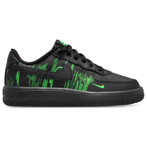 Nike Air Force 1 - Boys' Preschool - Black/Green Strike/Vivid Purple