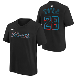 Nike MLB Marlins Kids Name & Number T-Shirt - Youth - Black