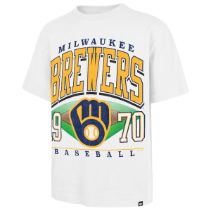 47 Brand Brewers Foundational T-Shirt - Men's - White