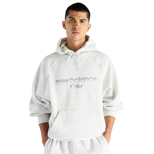 New Balance Trackside Pullover Hoodie - Men's - Heather Grey/Ash