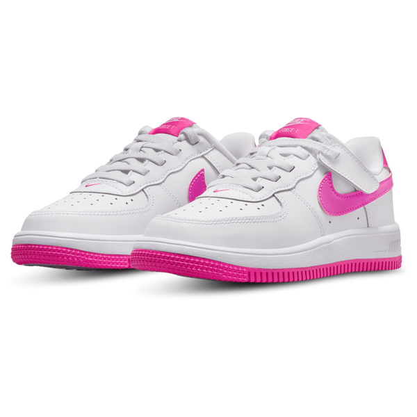 Nike Air Force 1 Low EasyOn - Boys' Preschool - White/Laser Fuchsia - Image 6