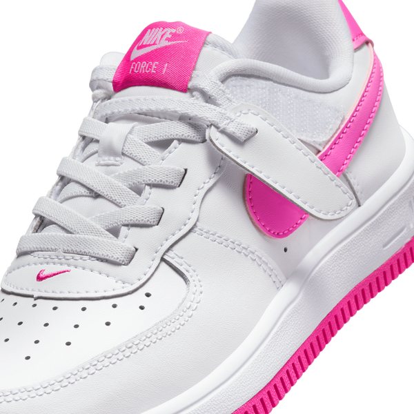 Nike Air Force 1 Low EasyOn - Boys' Preschool - White/Laser Fuchsia - Image 7