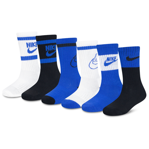 Nike Retro 6 Pack Crew Socks - Boys' Preschool - Game Royal