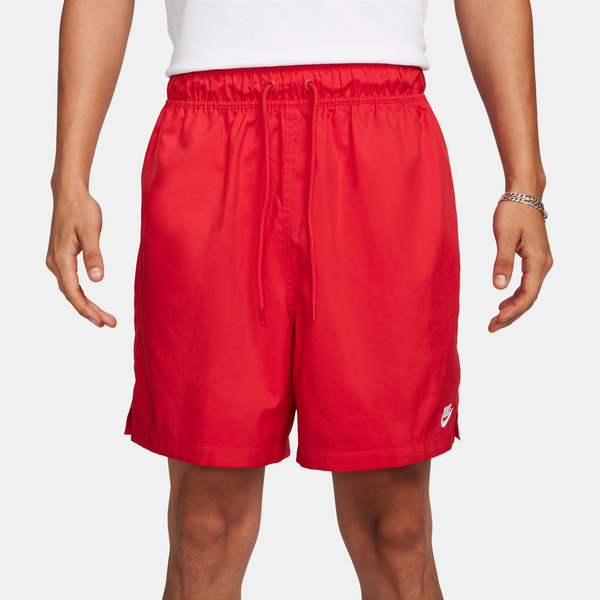 Nike Club Flow Shorts - Men's - White/University Red - Image 2
