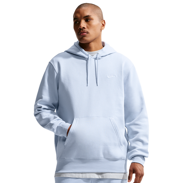 Nike Club BB Pull Over Hoodie - Men's - Hydrogen Blue/Hydrogen Blue/White