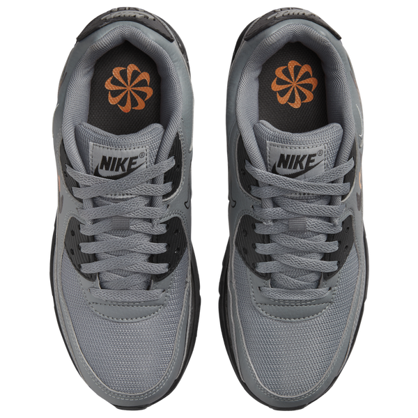 Nike Air Max 90 NN - Boys' Grade School - Black/Smoke Grey/Bright Mandarin - Image 5