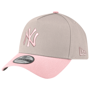New Era Yankees 940 A Frame Cap - Men's - Silver/Pink