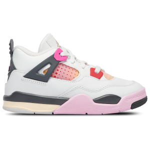 Jordan Retro 4 - Girls' Toddler - Off White/Gray/Pink