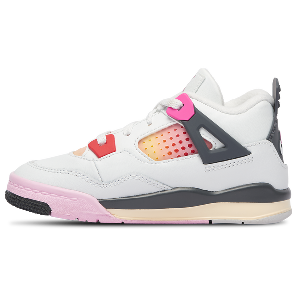 Jordan Retro 4 - Girls' Toddler - Off White/Gray/Pink - Image 2
