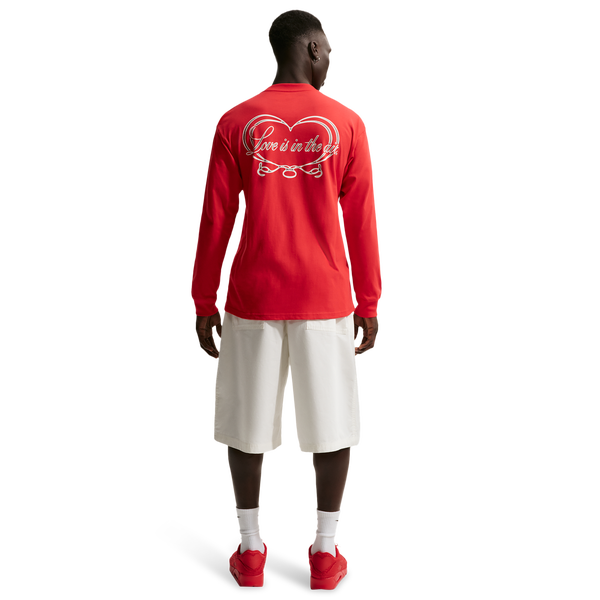 Nike NSW Vday Loose Long Sleeve Tee - Men's - University Red - Image 4