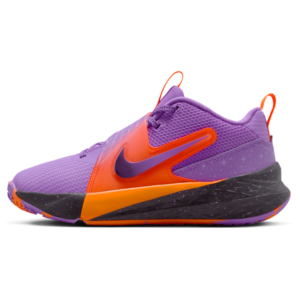 Nike Team Hustle D 12 SE - Boys' Grade School - Bright Violet/Black/Total Orange - Image 2